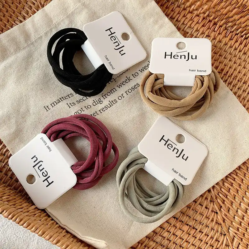 Korean Soft High Elastic Hair Rope Hair Ties 6pcs