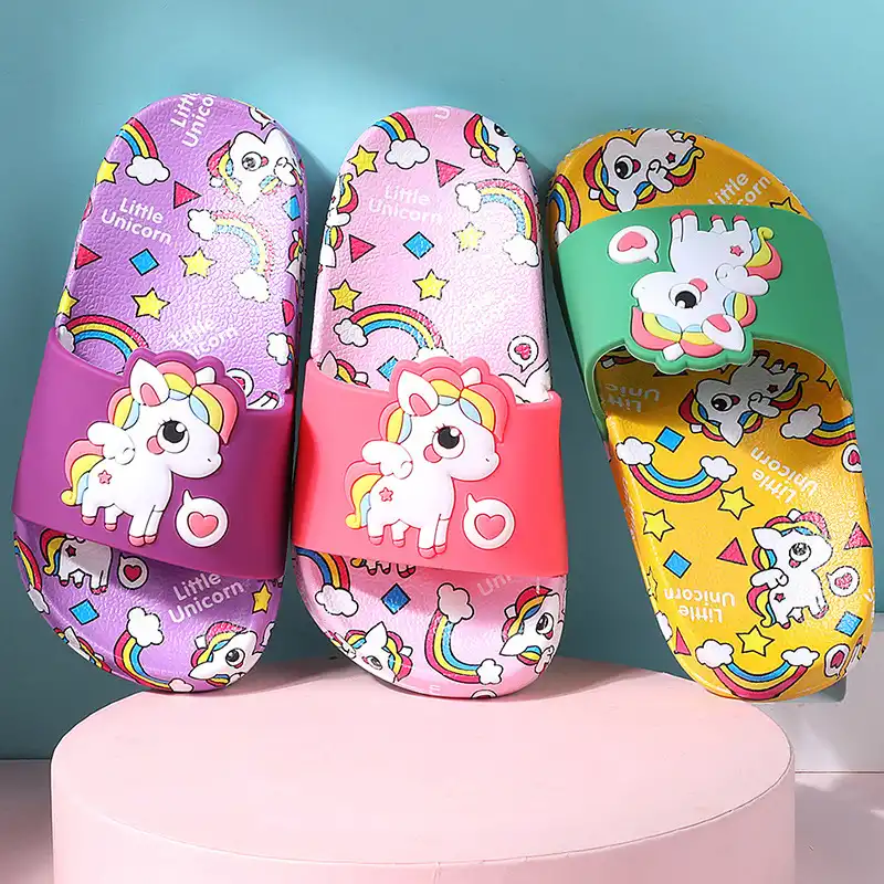 Children's slippers Rainbow Pony household soft-soled non-slip sandals and slippers