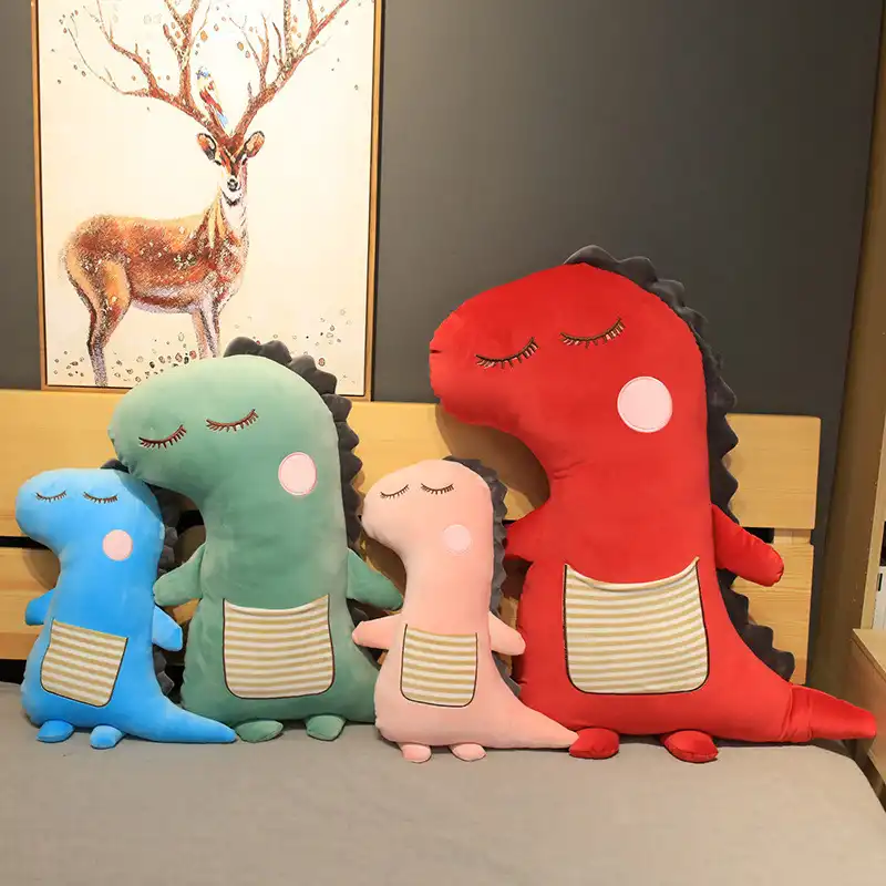 Cute soft squinting dinosaur doll plush toy