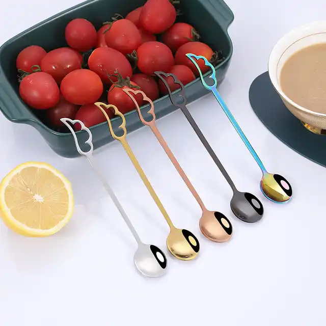 304 stainless steel coffee spoon wing-shaped stirring spoon