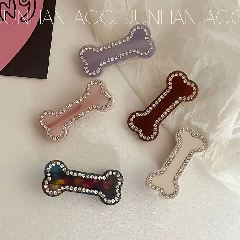 Full diamond hairpin small bone duckbill clip acetate bangs clip hair accessories