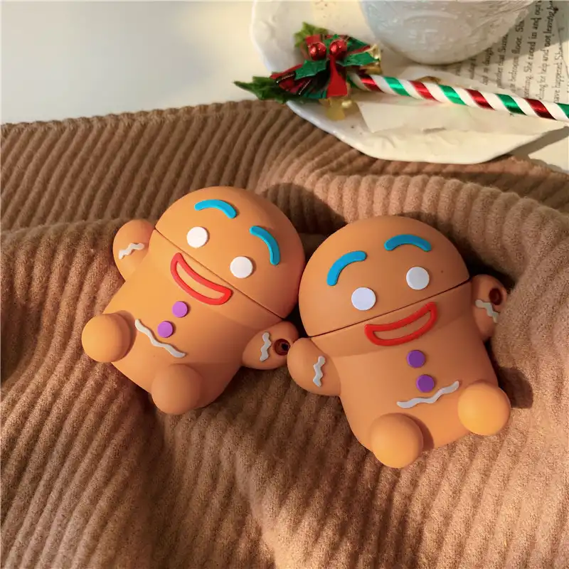 ins gingerbread man airpods case airpods2 wireless bluetooth silicone