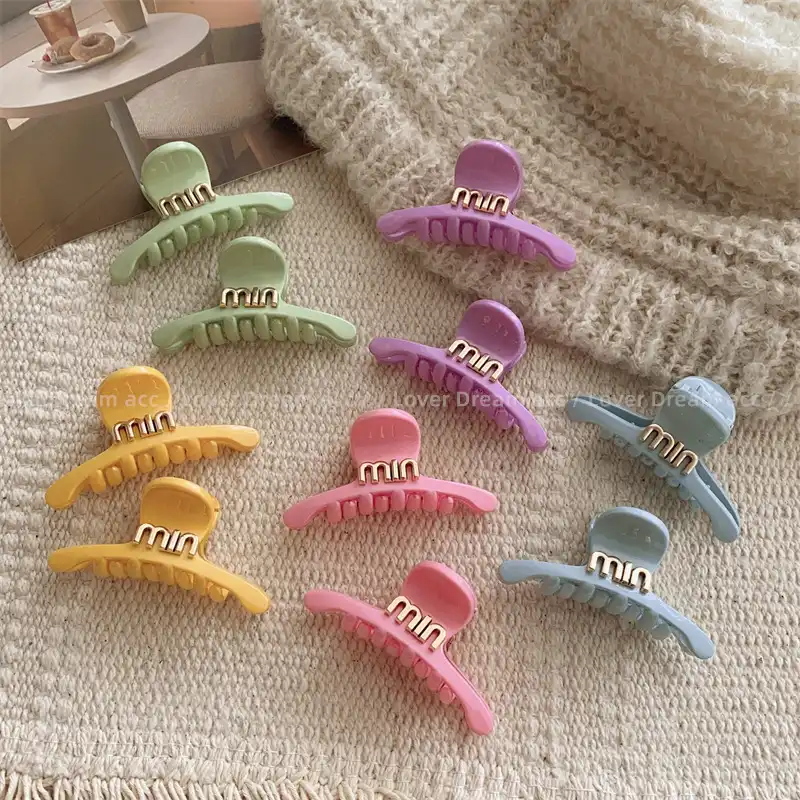 Korean version of the golden letter candy color word mini hairpin hair accessories