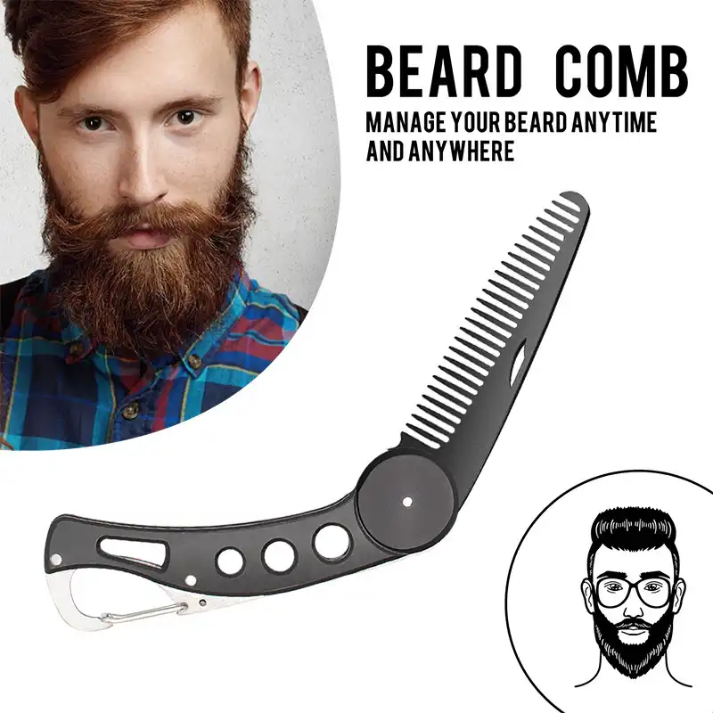 Folding comb Men's beard comb Pocket comb