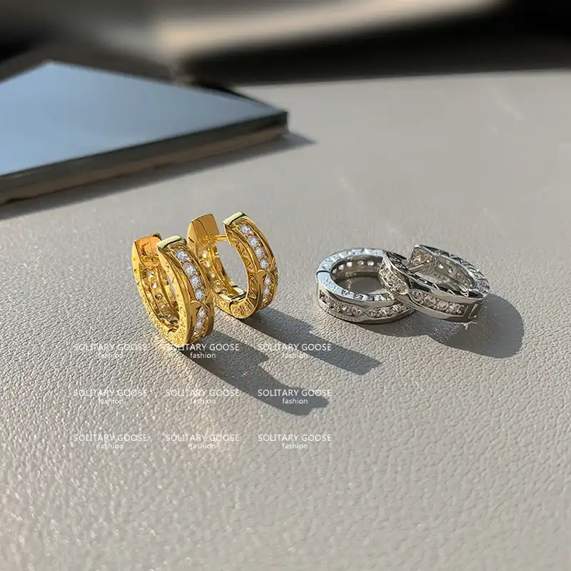 European and American Earrings Gold Simple Design Earrings Circle Earrings Wholesale