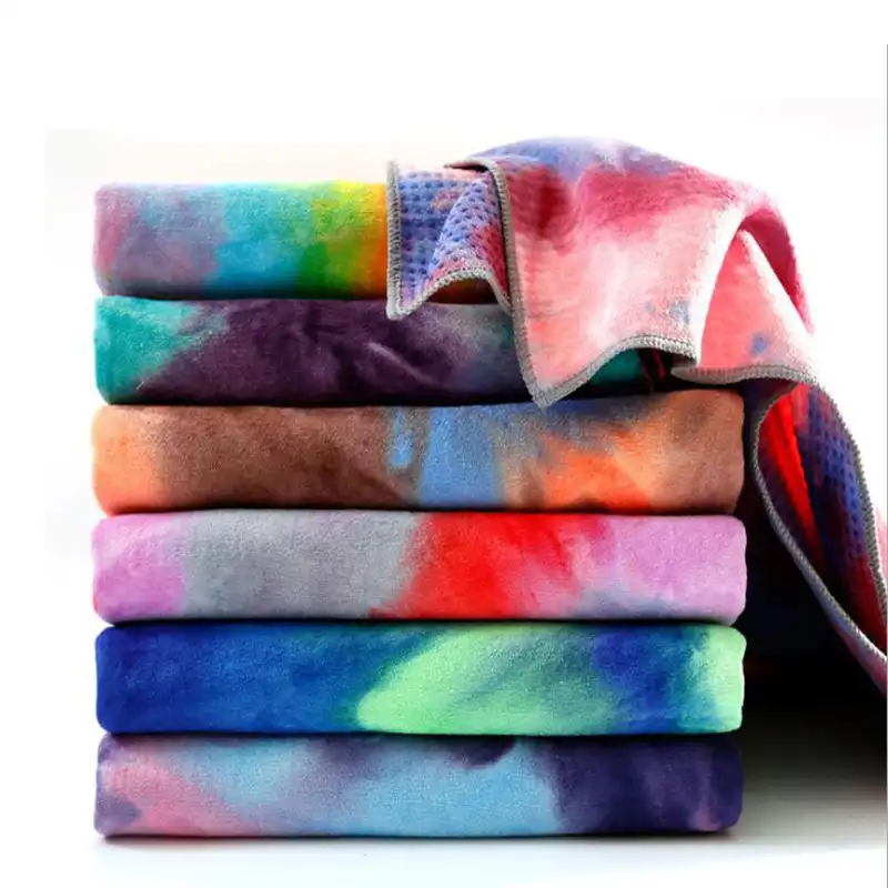 Tie-dye printed yoga blanket yoga mats widened mat towels yoga mats thickened yoga blanket towels