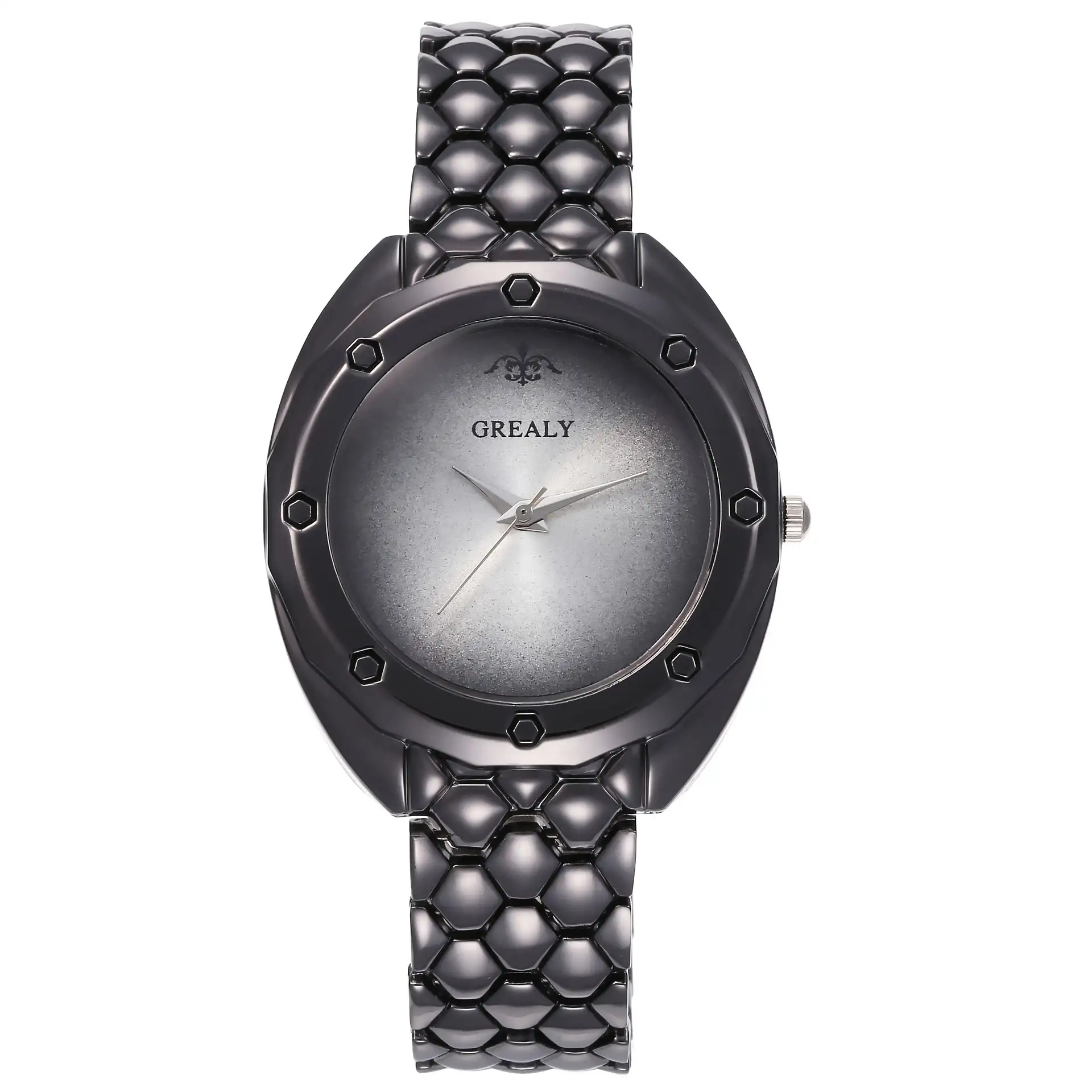 Fashion casual business men's quartz watch personality watch head alloy steel belt