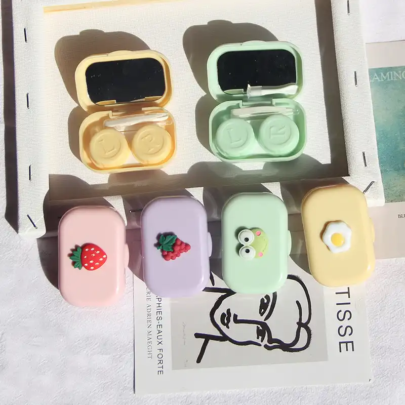 Cosmetic contact box ins cartoon contact lens companion box portable care box