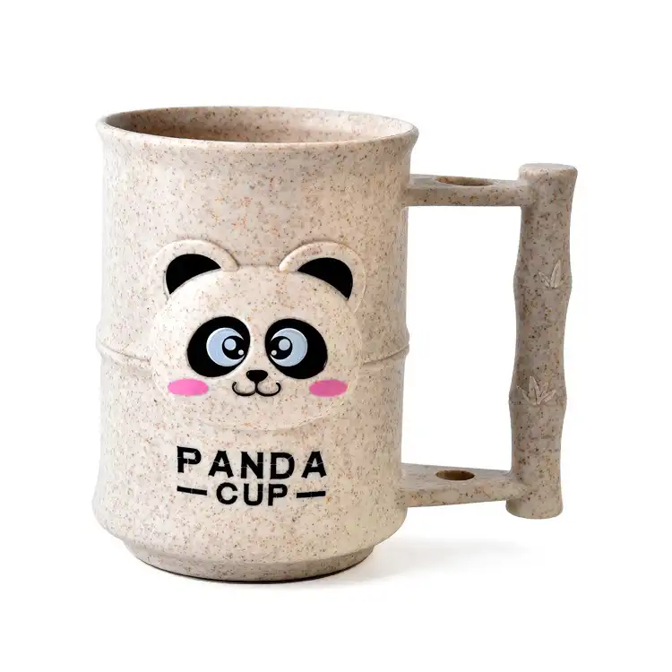 3D panda mouthwash cup bamboo toothbrush toothpaste storage cup