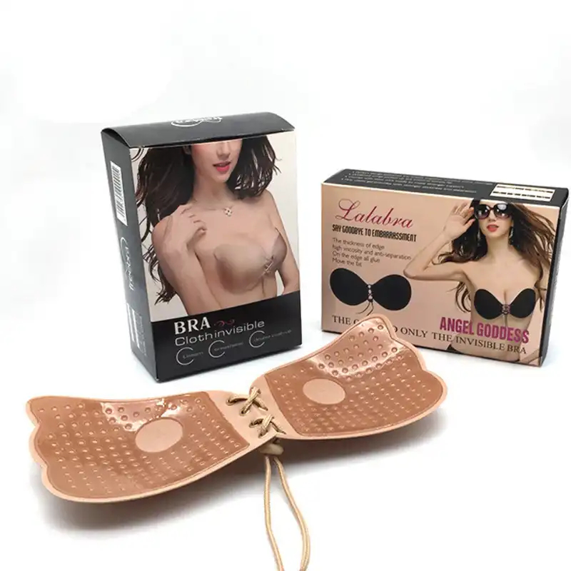 Sexy bra invisible chest patch gathers breathable silicone bra