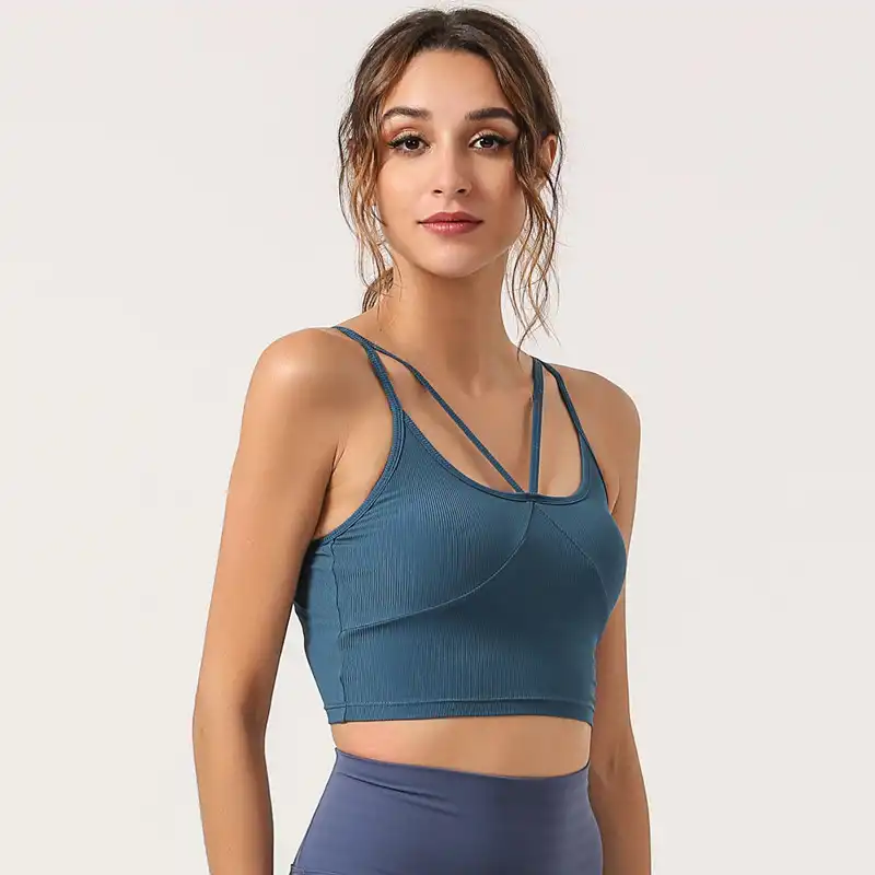 Beautiful back yoga clothes women sports camisole women yoga fitness vest women with chest pad