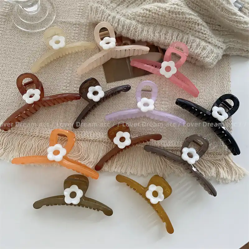 Korean version of acetate shell flower hair clip ponytail chuck hair clip hair accessories