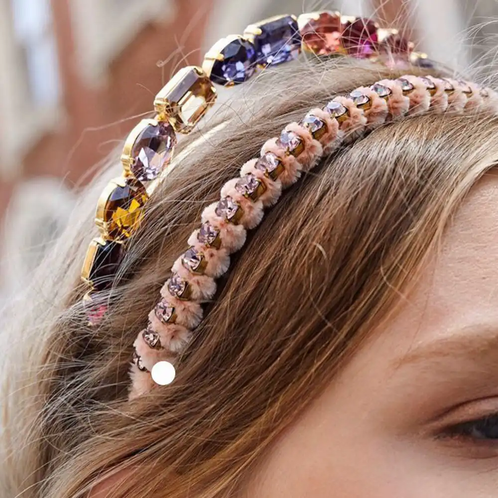 Alloy diamond glass headband 