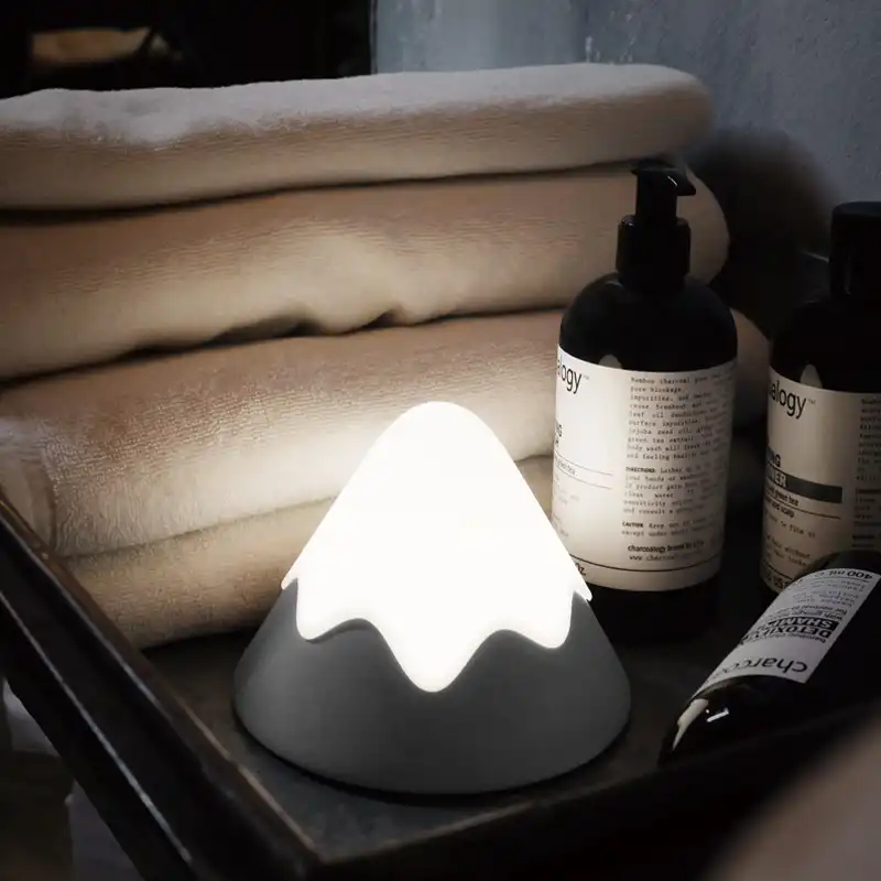 Snow mountain lamp bedside voice control LED charging adjustable eye protection night light