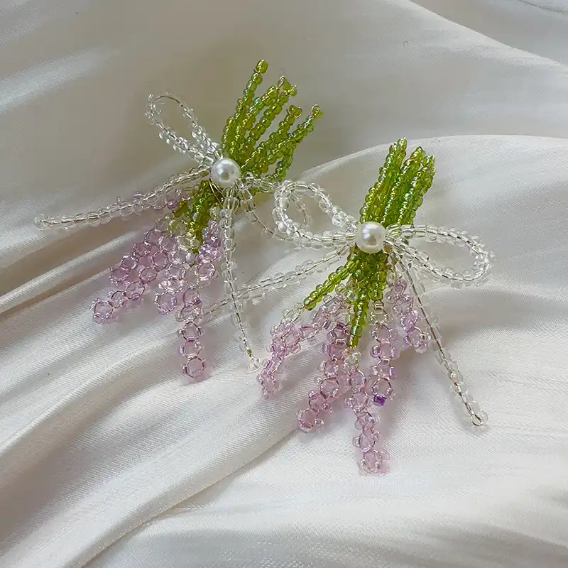 Lavender Bouquet Earrings Romantic Earrings Wholesale