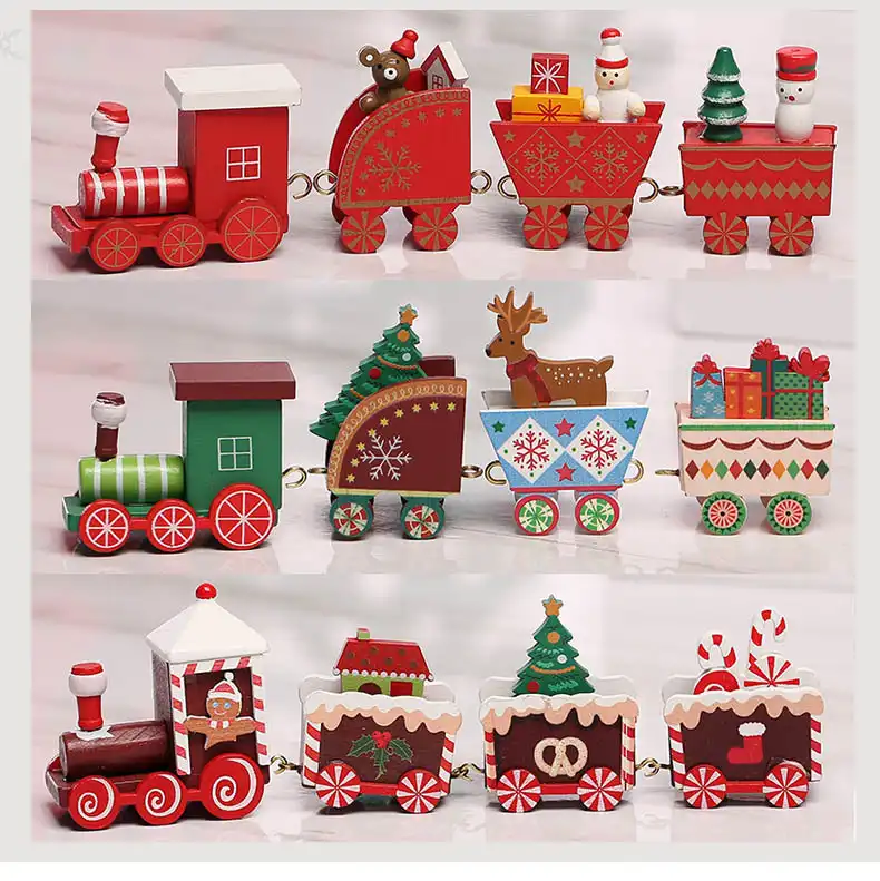 Christmas decorations wooden DIY assembly desk window decoration gift