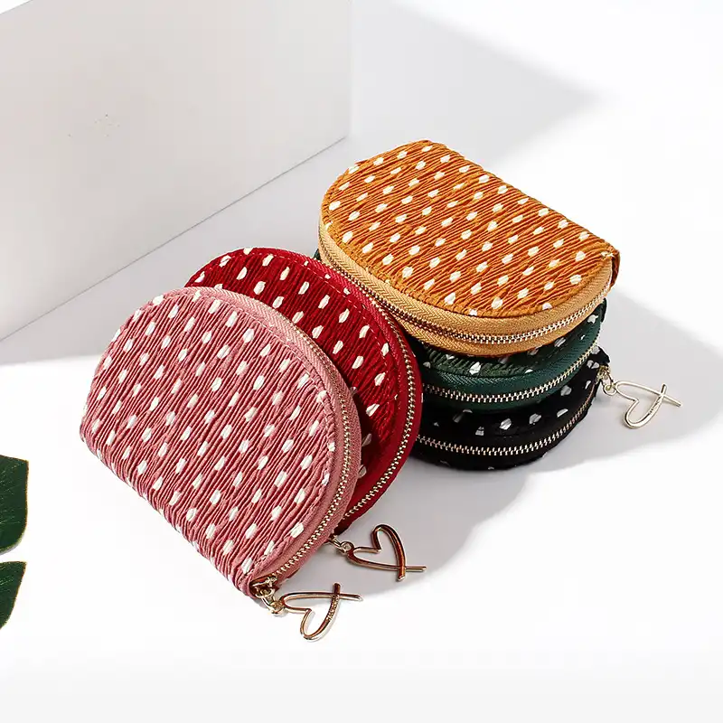 Zipper semicircle organ card holder Korean fashion ladies multi card holder 