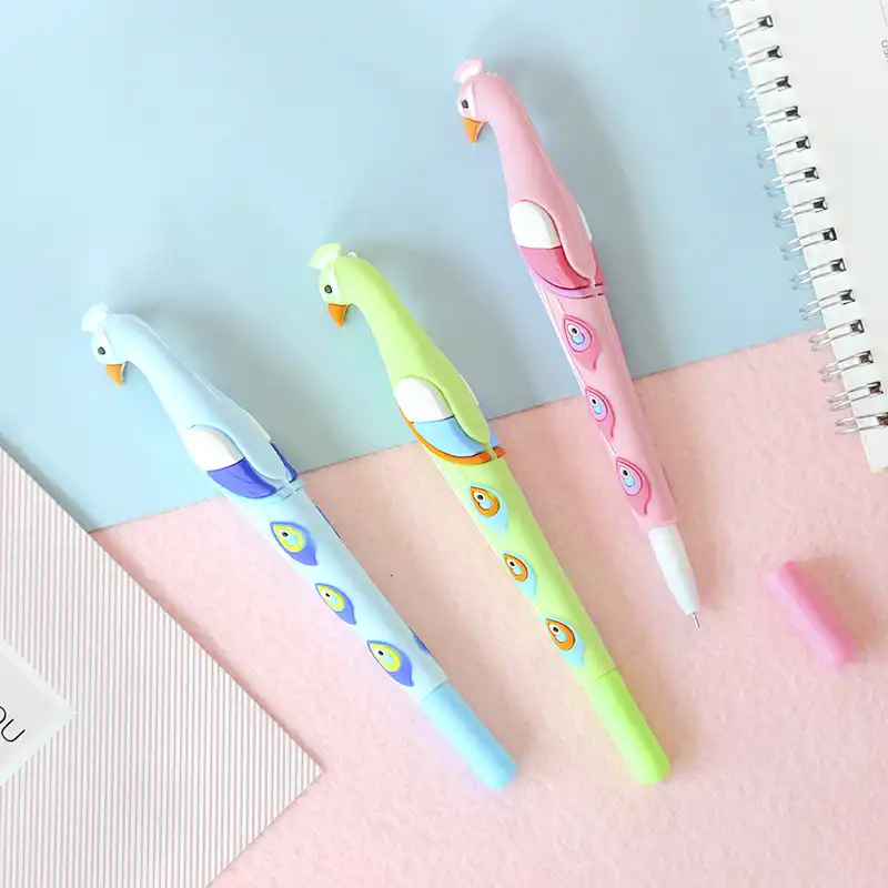 Korean creative cute peacock shape soft silicone gel pen