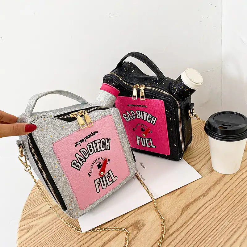 New fashion  laser sequin embroidered letter creative leisure bag