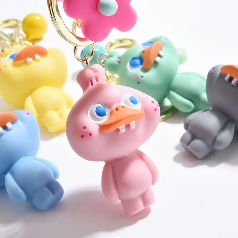 Ugly Duckling Doll Keychain Big Bucket Duck