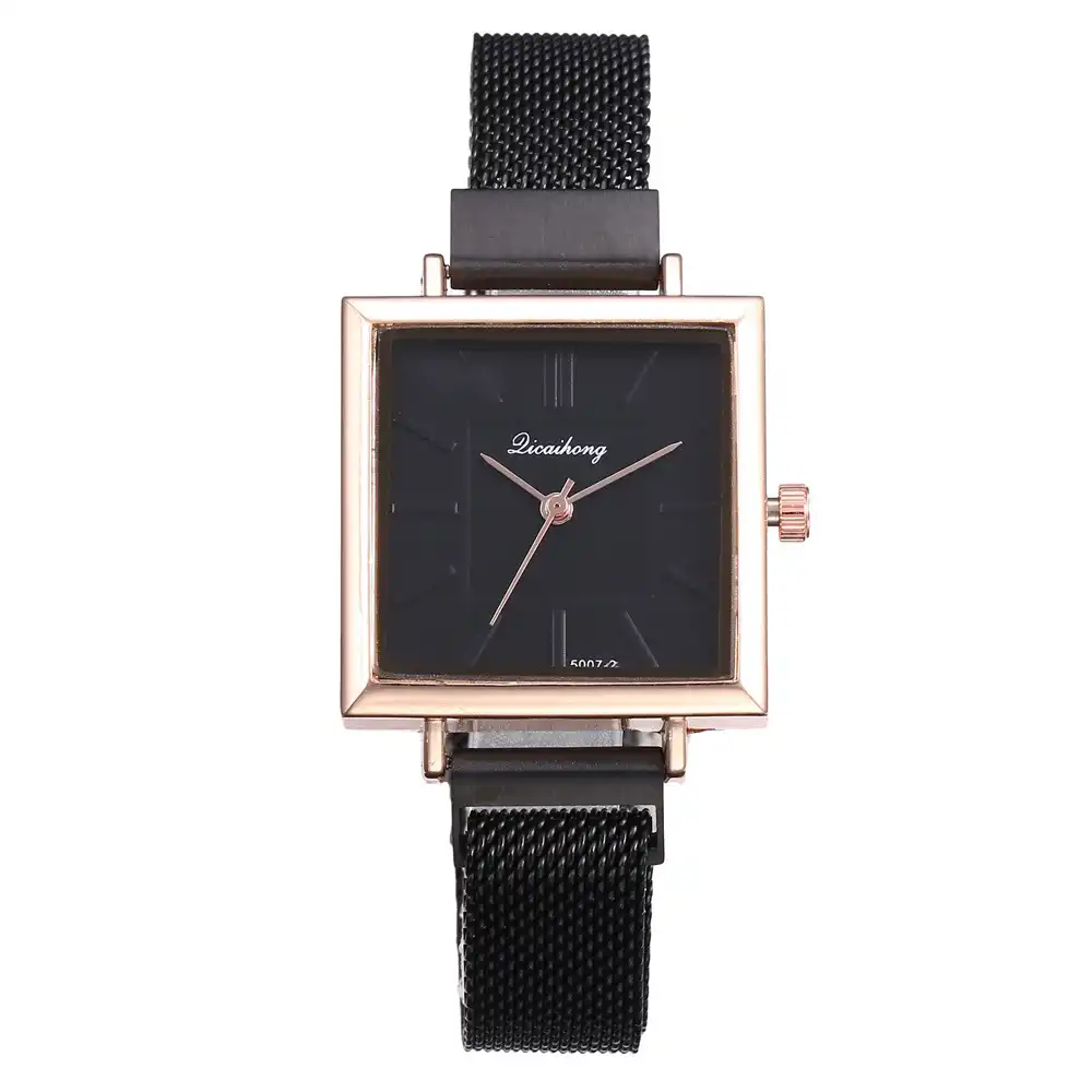 Fashion Milan Women's Square Quartz Wrist Watch with Magnet Buckle