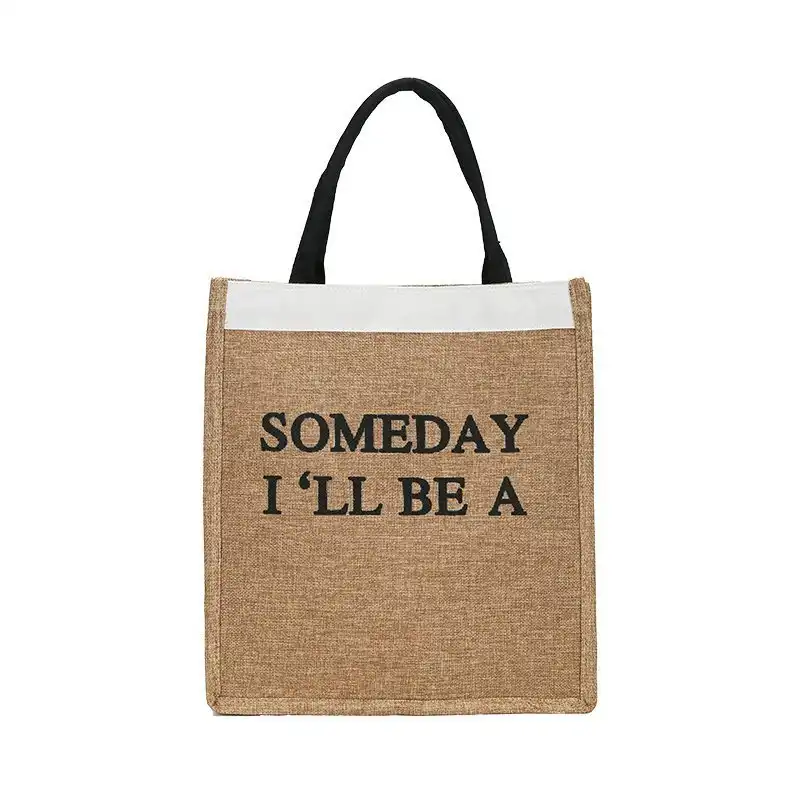 The letters (someday) cross - slung linen lady bag