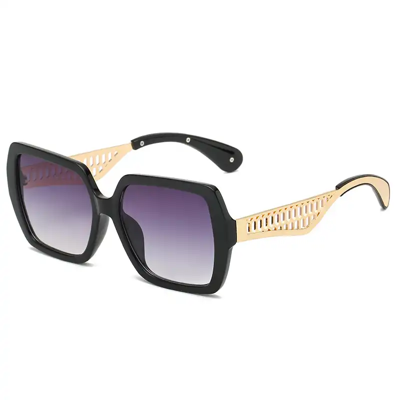 Fashion square sunglasses metal wild sunglasses hollow gradient glasses