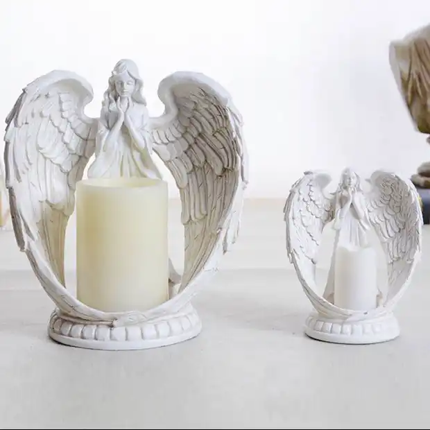 European style home decorations ornaments living room bedroom angel electronic candle holder