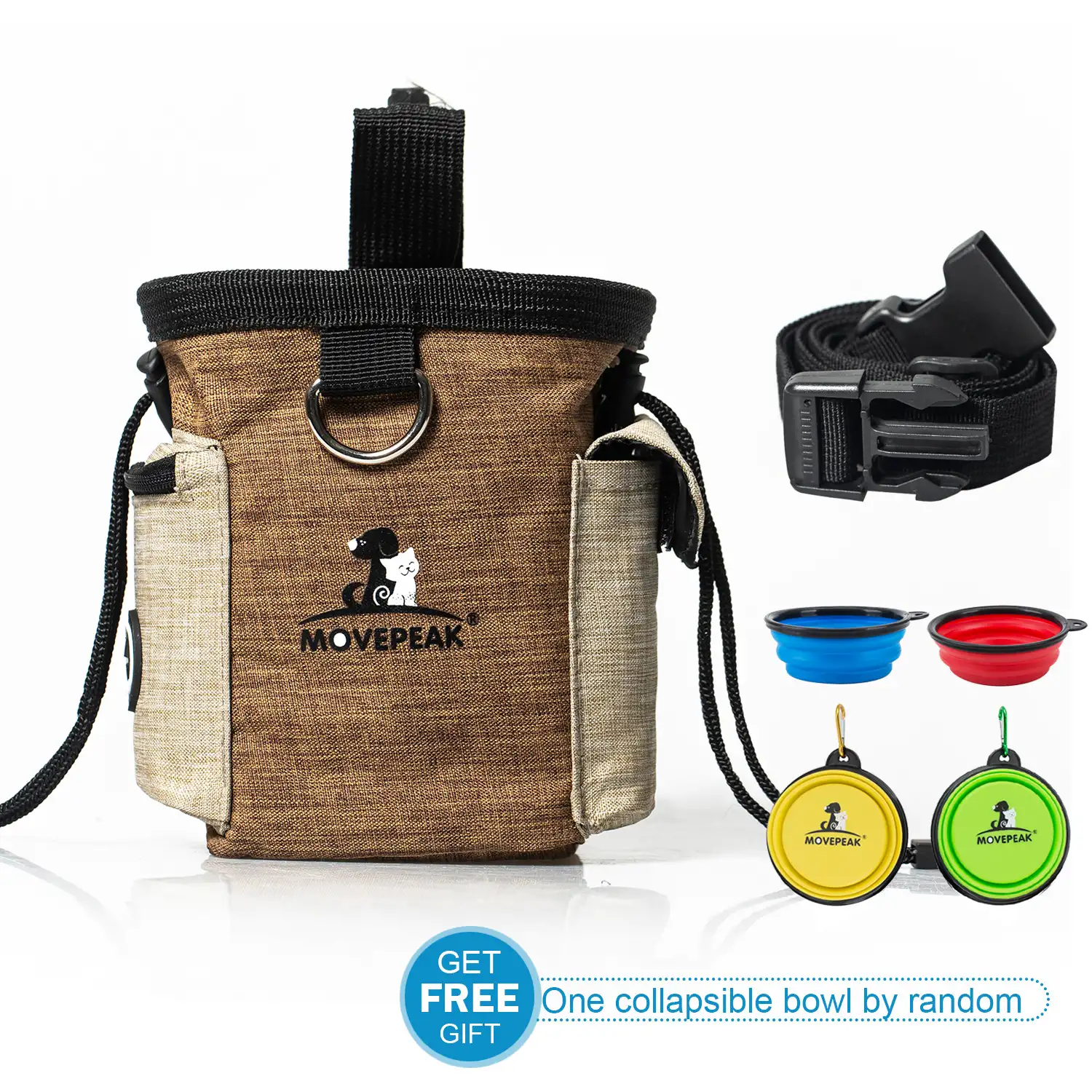 Outdoor fashion pet training bag dog training waist bag pet snack storage bag waist bag