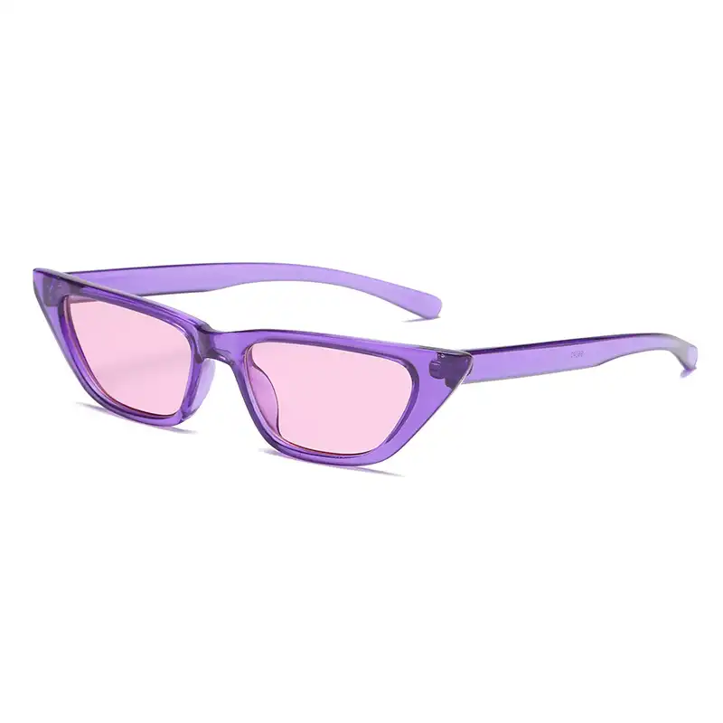 Small frame cat eye sunglasses female candy color street shot wild sunglasses round face glasses