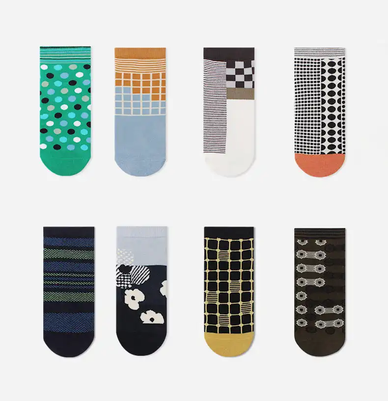 Socks Simple Creative Tide Socks Couple AB Socks Boneless Seam Combed Cotton Socks