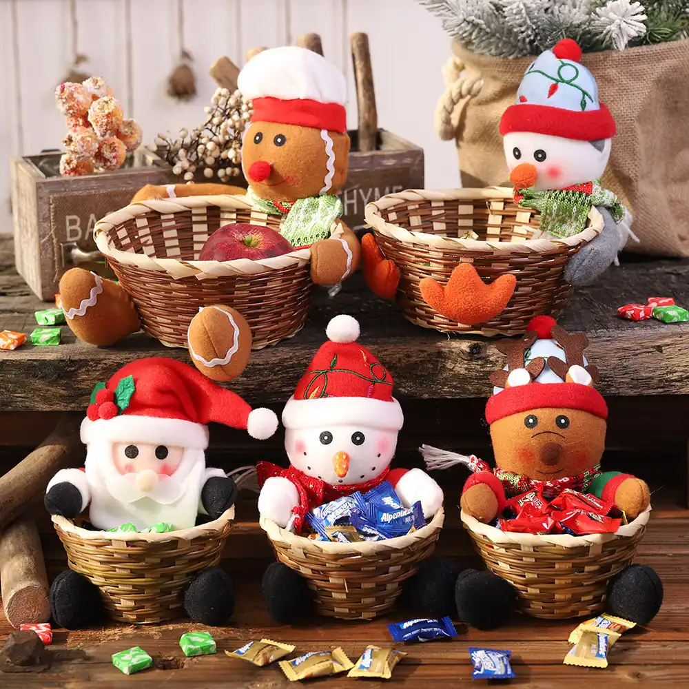 Christmas decorations Christmas fruit basket candy box large candy