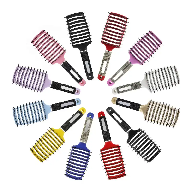 Large curved comb nine-row comb styling curly hair plastic smooth hair back comb