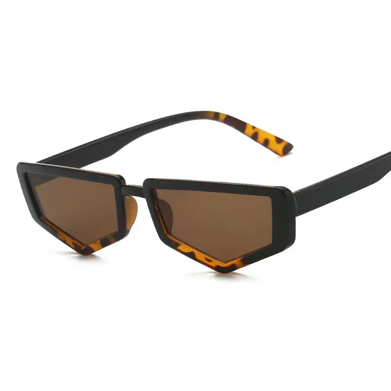 Personality retro polygon small frame sunglasses street shot concave shape sunglasses