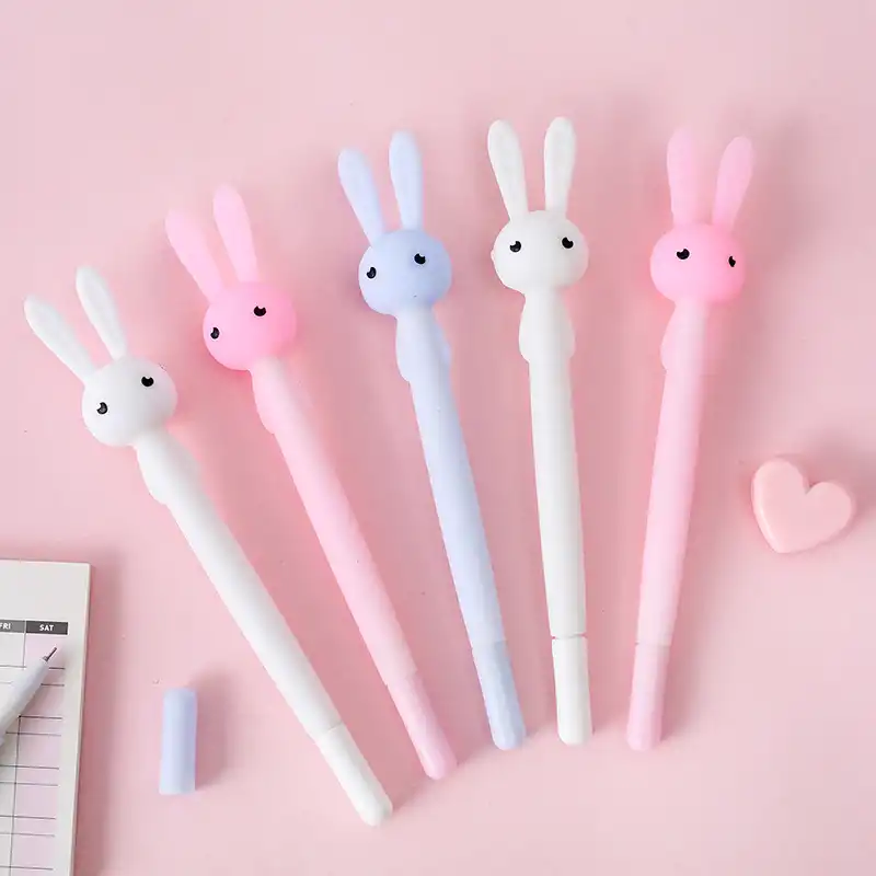 Cute big head rabbit silicone cartoon pen