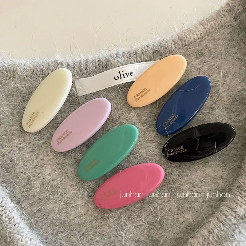 Korean oval small bangs clip geometric simple duckbill clip side clip hair clip