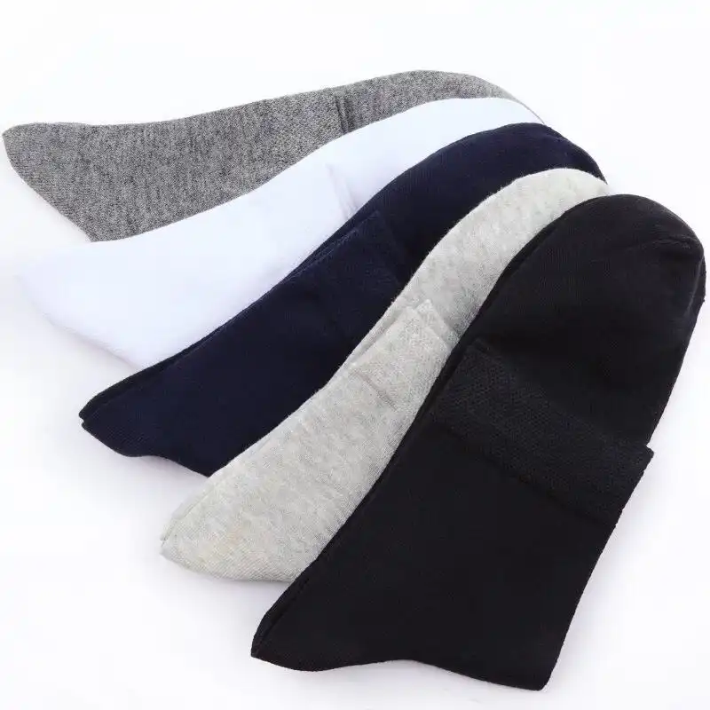 Men's cotton middle tube cotton socks sweat-absorbent long tube breathable men's cotton socks