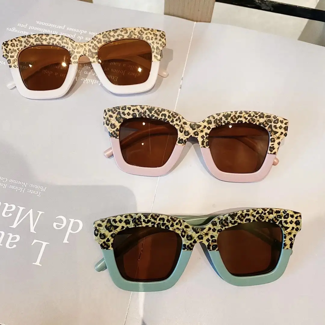 Children's sunglasses personality two-color glasses anti-UV sunglasses