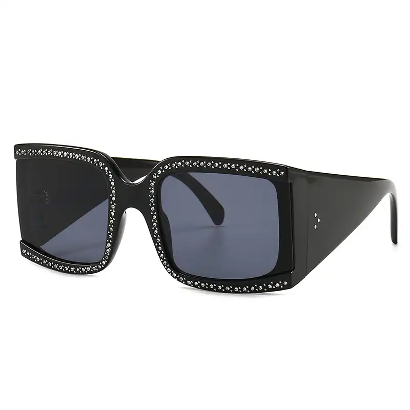 D-frame sunglasses rivets modern charm sunglasses classic retro diamond sunglasses