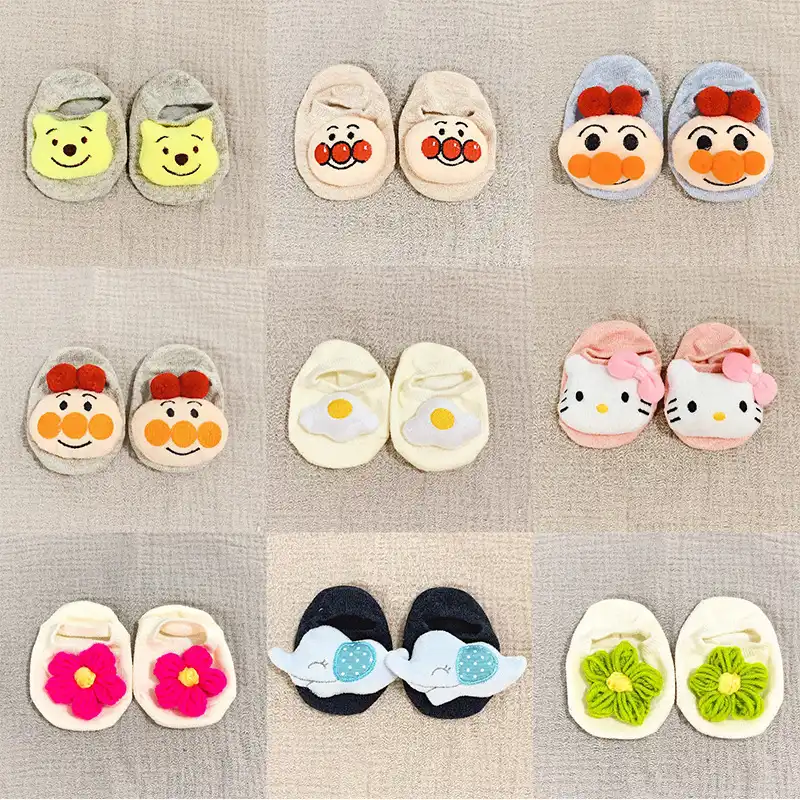 Ins wind baby children's invisible socks dispensing non-slip cartoon cotton doll socks