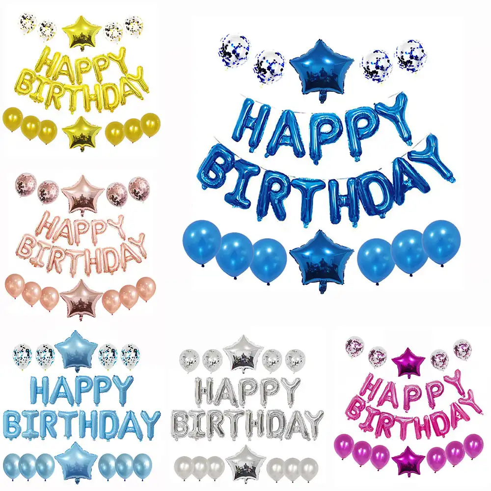 Balloon set birthday party aluminum film balloon latex balloon decoration