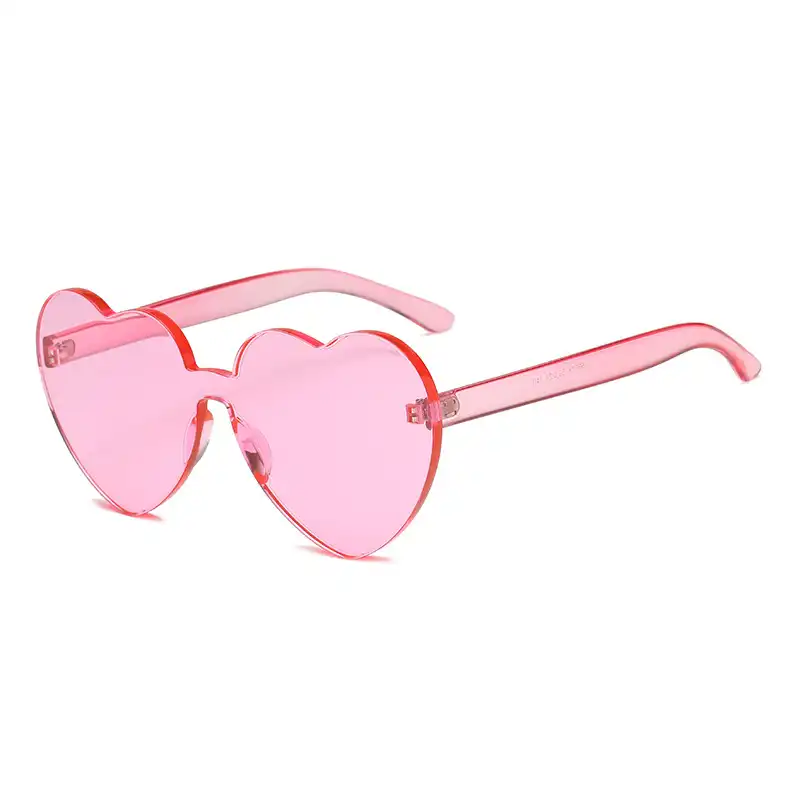 Fashion heart-shaped big frame sunglasses female trend candy color love sunglasses 