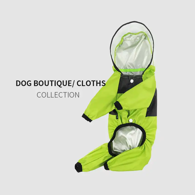 Pet clothing four seasons universal raincoat four feet transparent PU waterproof clothes