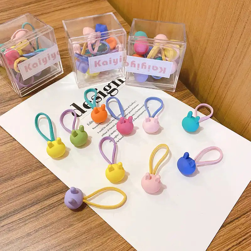 Korean cartoon 10-piece set headwear hair ring candy hair rope hair ring