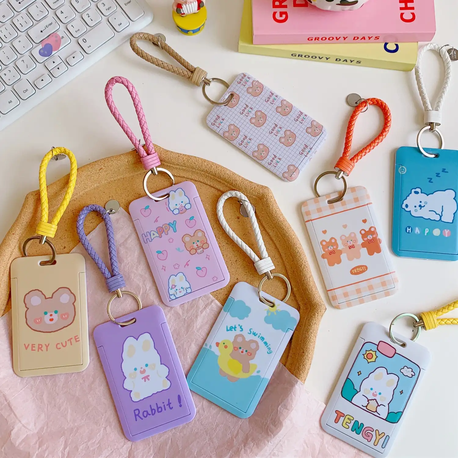 Cute portable bus card set access control card bank card set