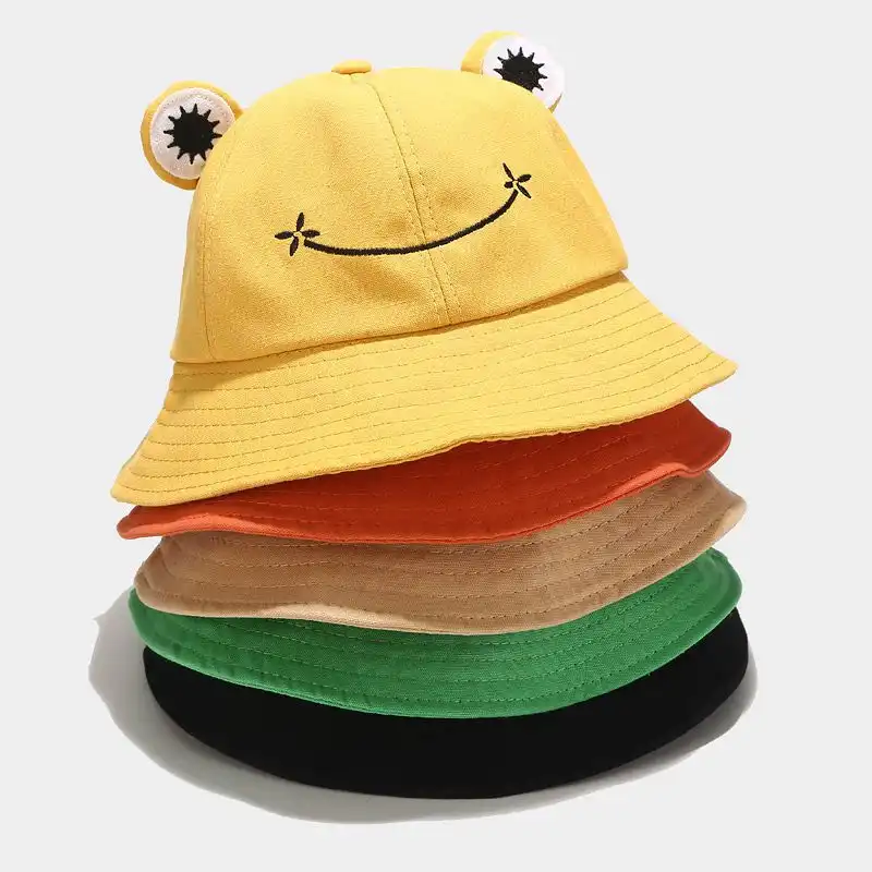 Fisherman hat female cute cartoon frog pot hat Korean student couple sunshade hat