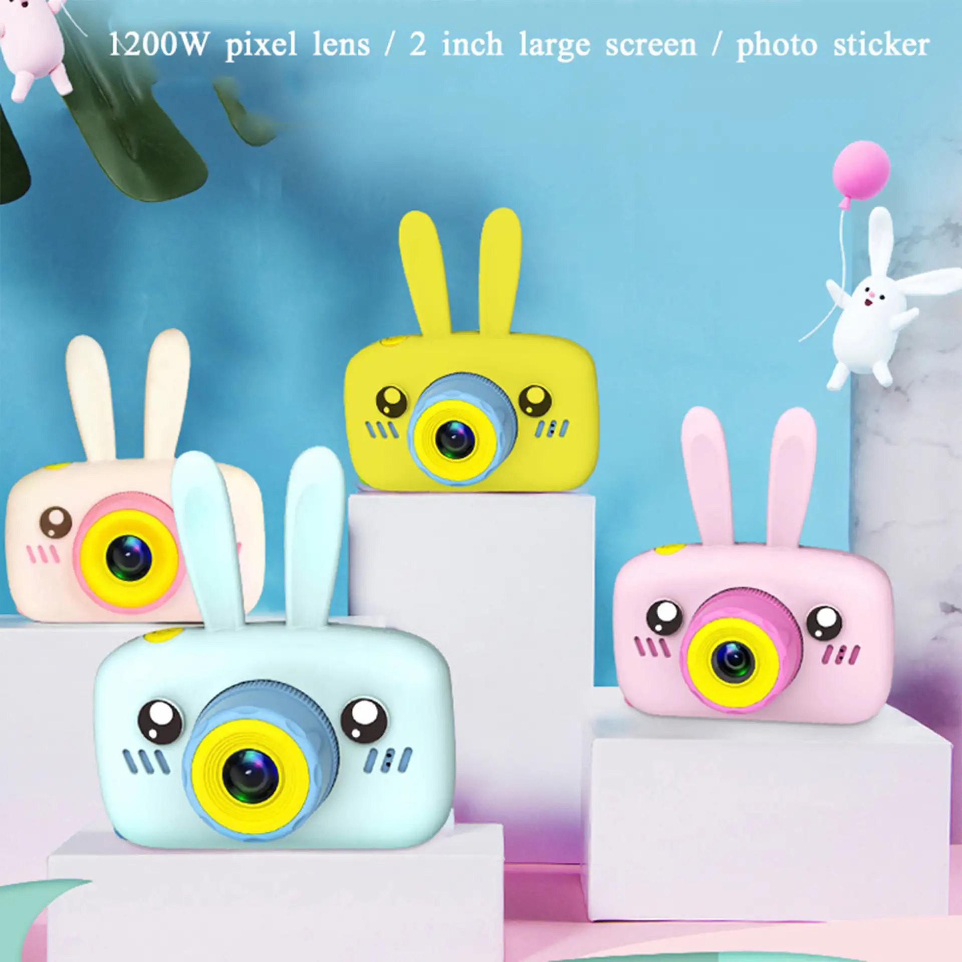 HD children's camera with cartoon protective cover mini camera