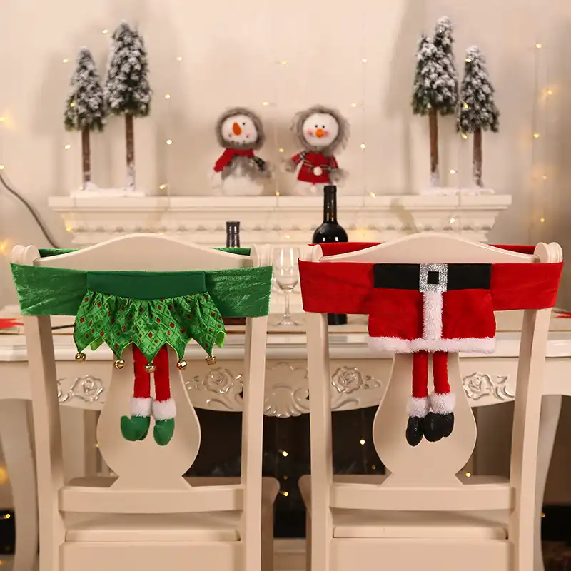 Christmas chair cover santa belt chair elf chair cover