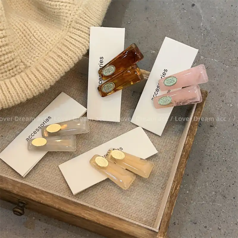 Korean Gold Standard Color Trapezoidal Duckbill Barrette Hair Accessories