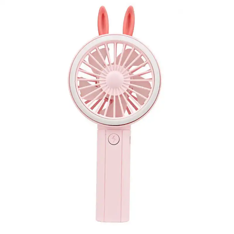 Hand-held fan USB charging portable three-block light plastic mini fan